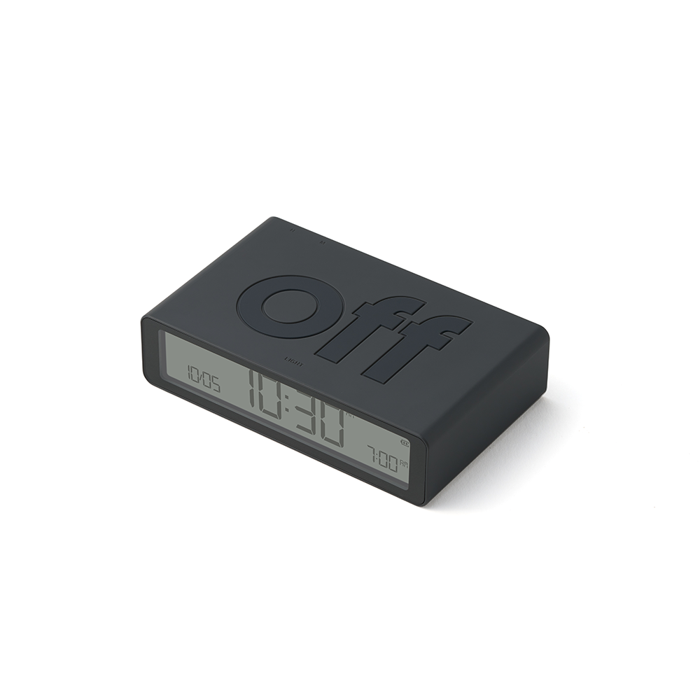 Flip Classic Digitaler Wecker Nachttisch Uhr mit LCD Display (LEX-LR157G3) - Dark Grey