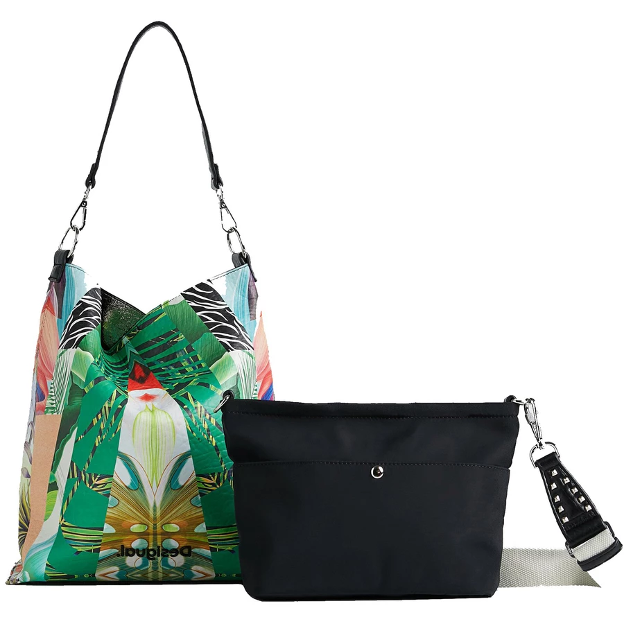 Desigual Bols Virtual Pink Butan - Schultertasche mit Magnetverschluss 35 cm musgo