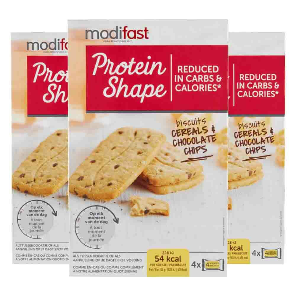 3x Modifast Protein Shape Koekjes Graan-Chocolade4 x 50 gr