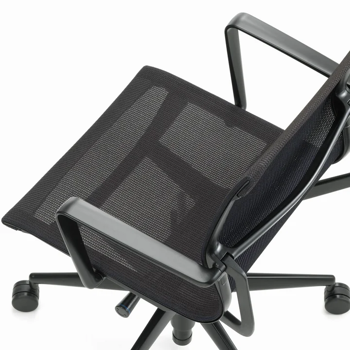 Vitra - Physix Bürodrehstuhl, black pearl / deep black (Hartbodenrollen)