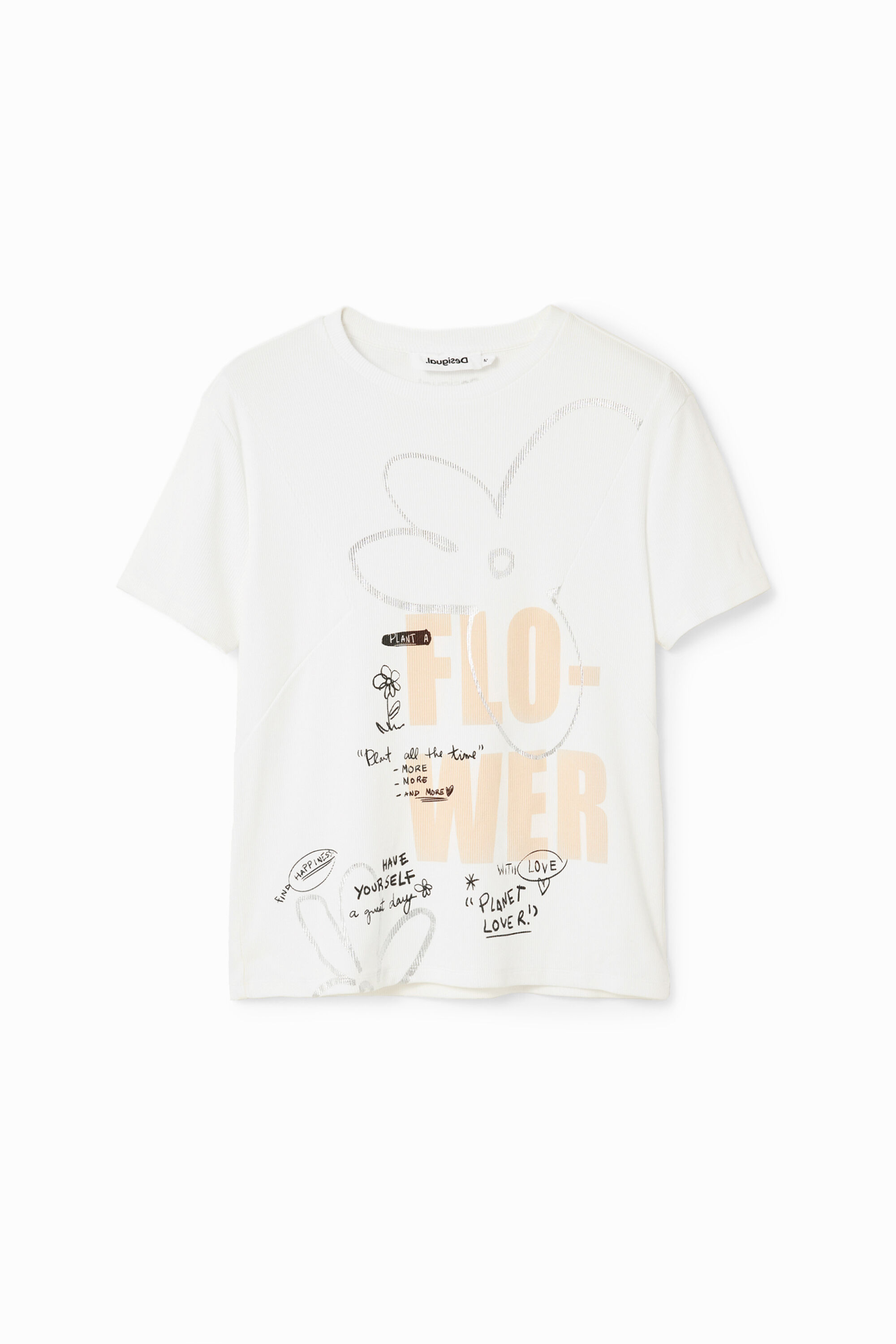 T-shirt fleur messages