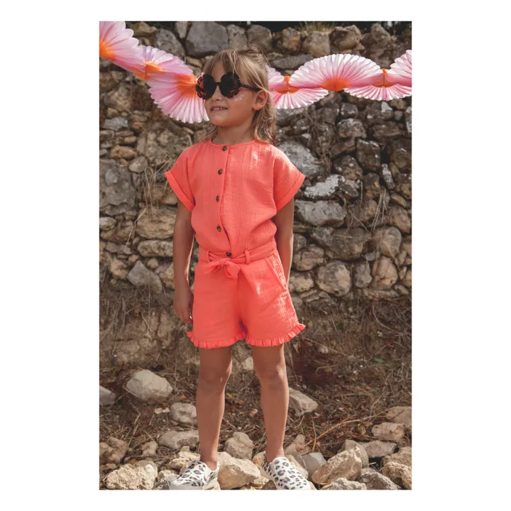 Marlot Paris Combinaison Marthe Gaze de Coton | Corail