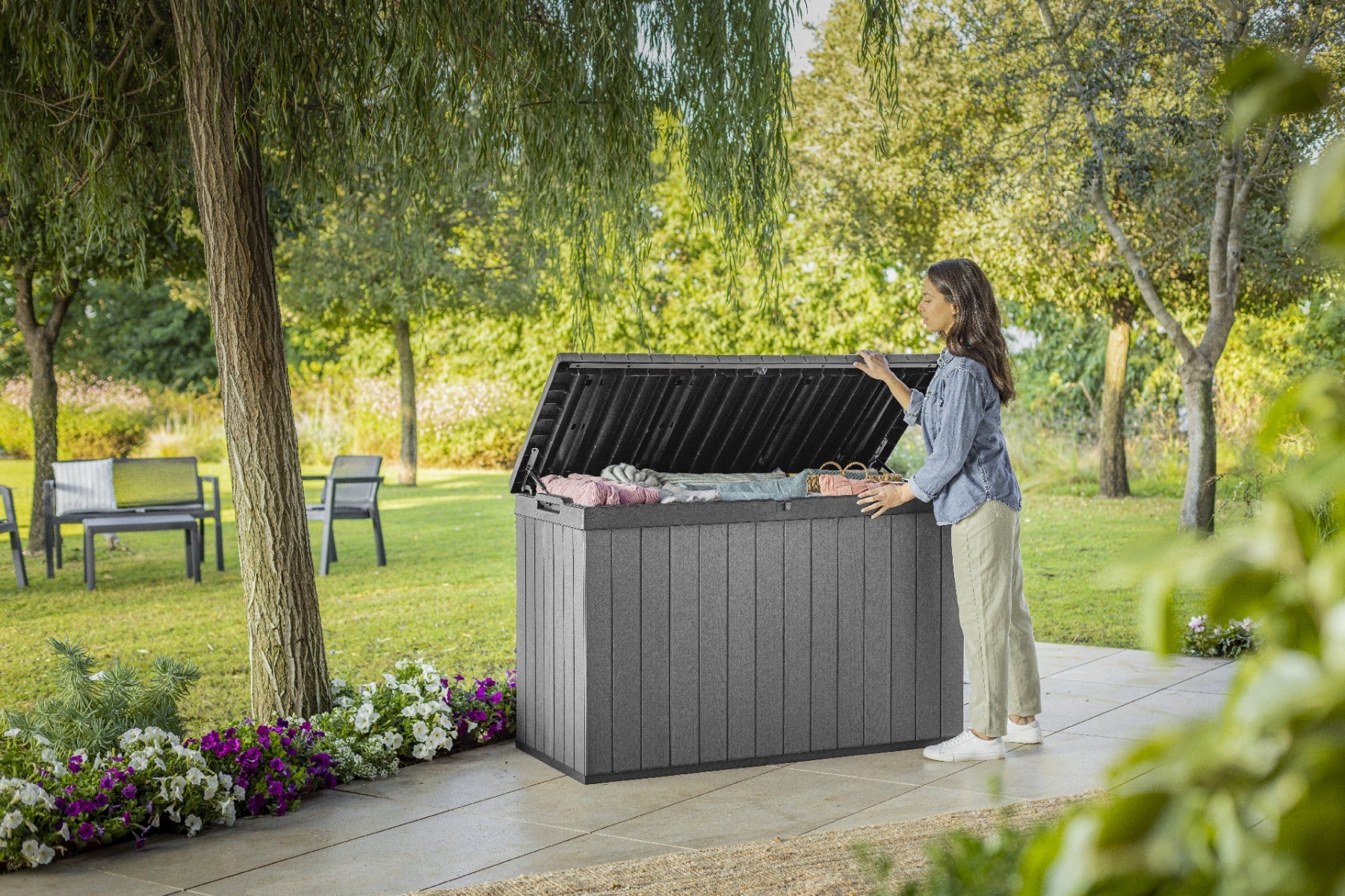 Keter Tuinbox Darwin 670 L grijs