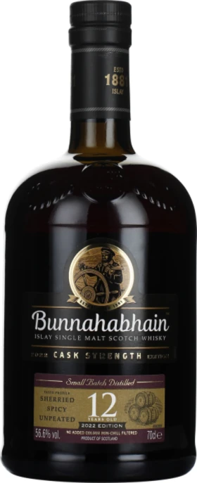 BUNNAHABHAIN 12 YEARS CASK STRENGTH 2022 EDITION 70CL