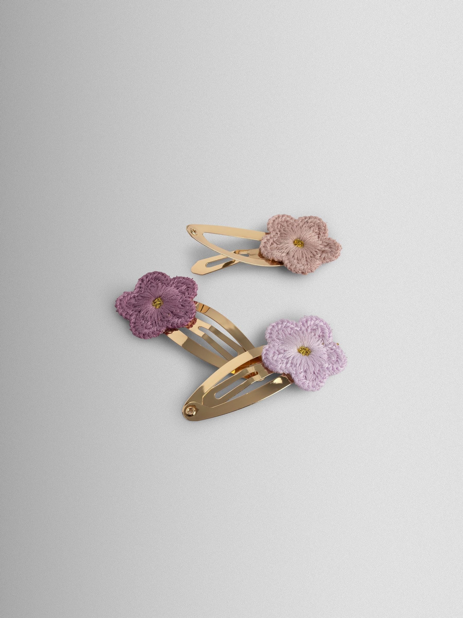 Rood - JoJo Maman Bébé 3-Pack Velvet and Glitter Star Clips