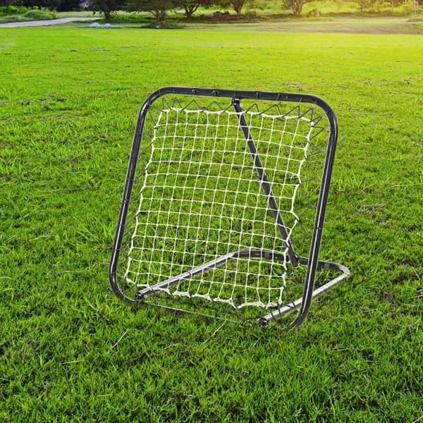 Football Rebounder Sammenleggbar Kickback Goal Rebound Wall 5 Levels Baseball Basketball Metall Svart 78X84X65-78Cm