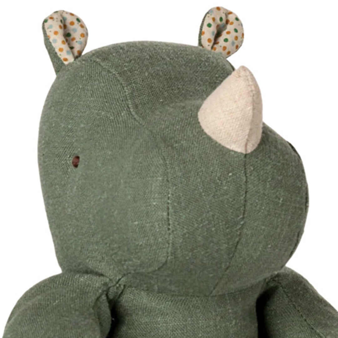 maileg knuffelneushoorn safari friends - sage - 22 cm
