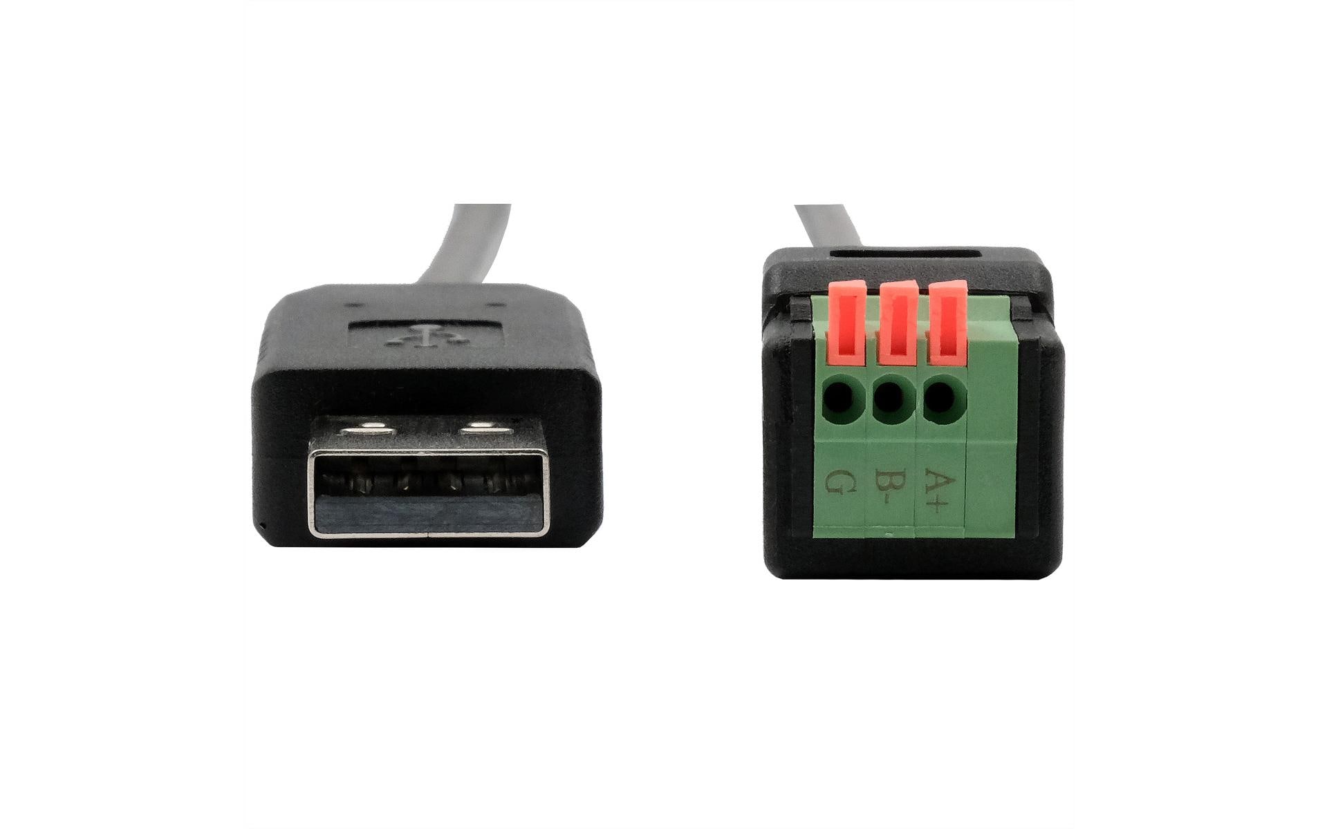 Schnittstellenkabel USB EX-13009USB zu 1S Seriell RS-485 Kabel mit Terminal Block mit Drucktaster, 1.0 m (FTDI Chipsatz)