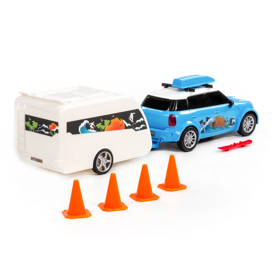 POLESIE® PKW Cruise mit Wohnwagen, Tray