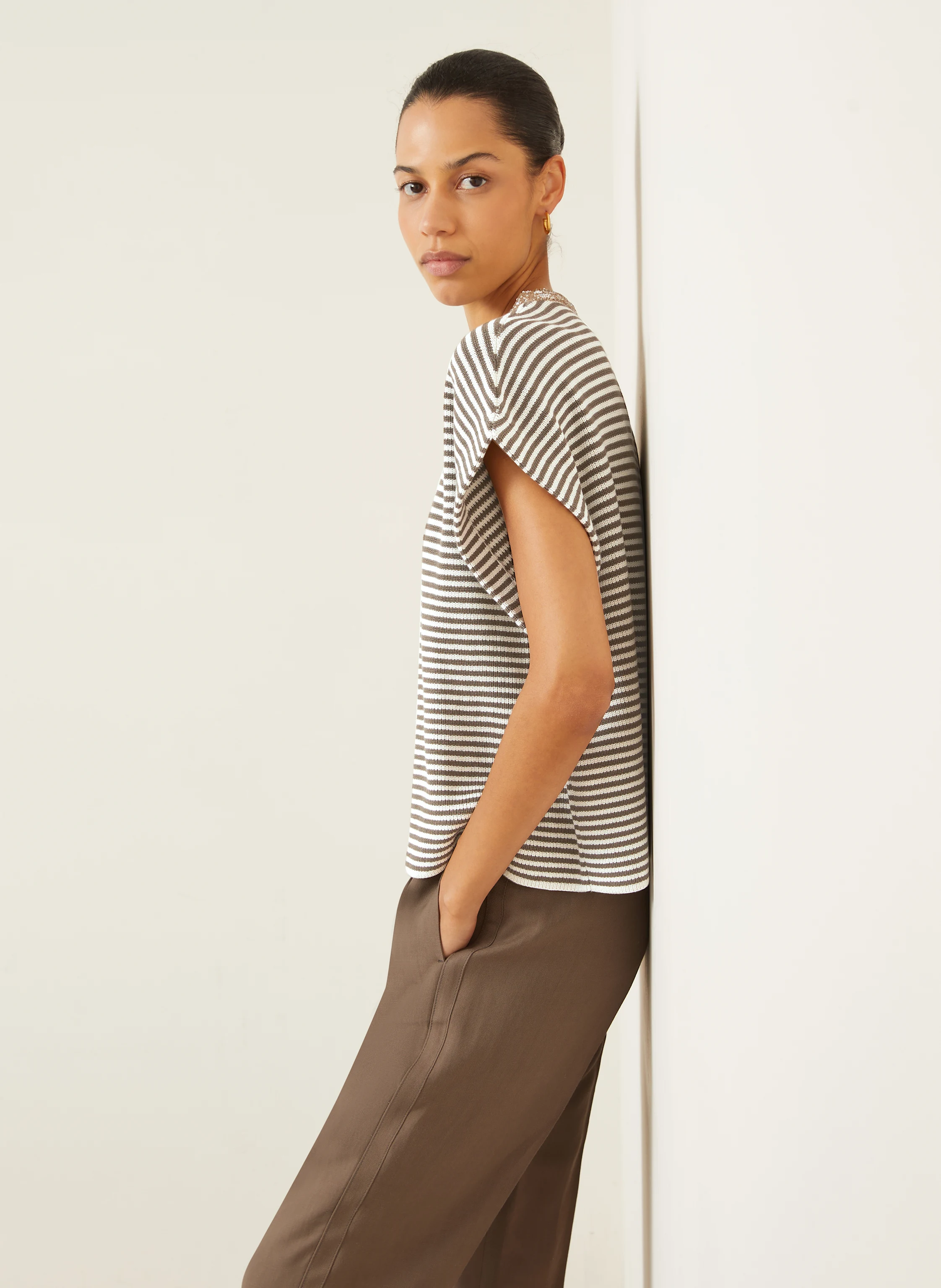 BRUNELLO CUCINELLI Strickshirt mit Pailletten