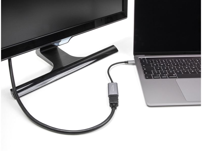 Delock Adapterkabel USB Type-C USB Type-C - HDMI Delock Adapter USB Type-C Stecker zu HDMI Buchse (DP Alt Mode) 4K 60 Hz mit HDR und HDCP