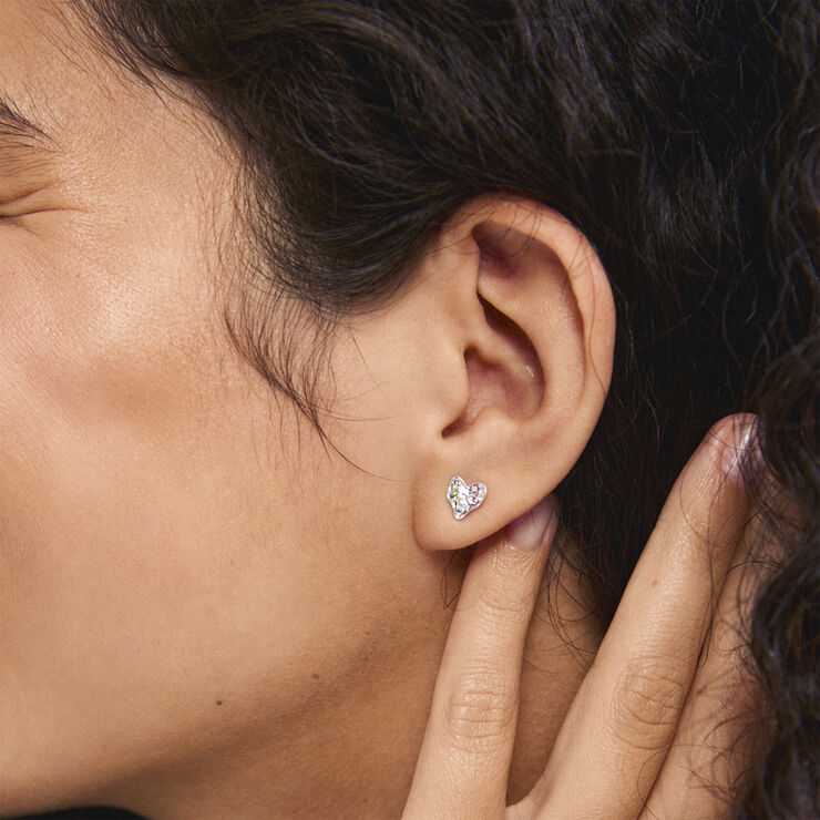 Pilgrim RYAN heart earrings silver-plated Sølv