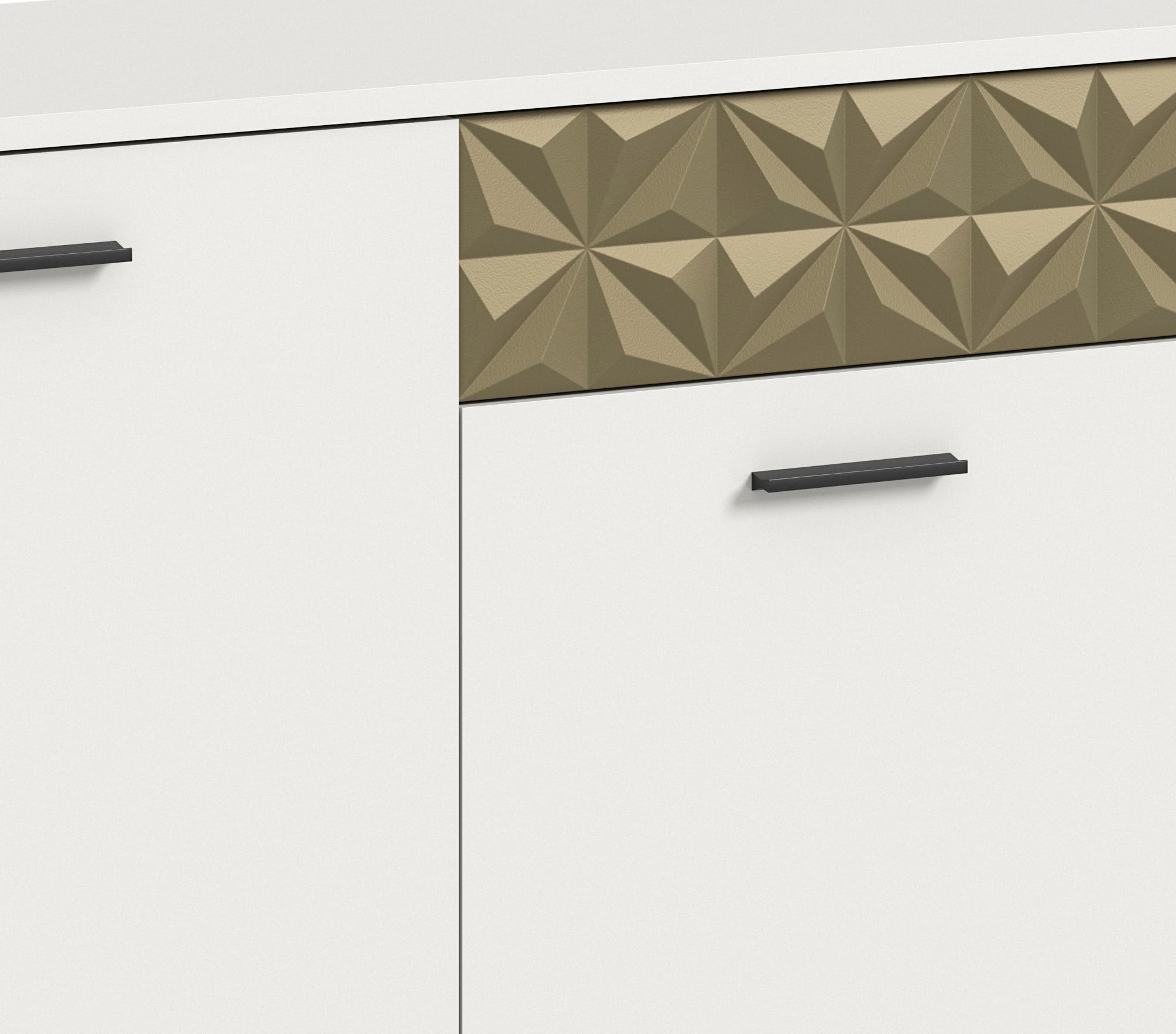INOSIGN Lowboard »Vicenza, Breite 190cm, Ornamentabsetzung, 4 Türen, 1 Schubkasten« 8 Fächer, Metallgriffe, TV-Schrank, Fernsehschrank, Mediaboard