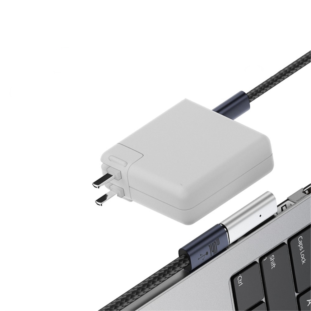 (PD/140W) MagSafe 3 L-Tip auf USB C Lade Adapter für MacBook Pro / Air - Silber
