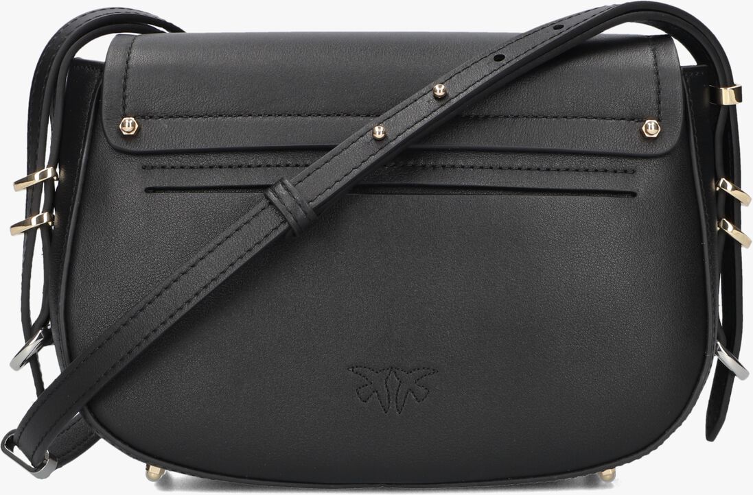 zwarte pinko schoudertas saddle mini