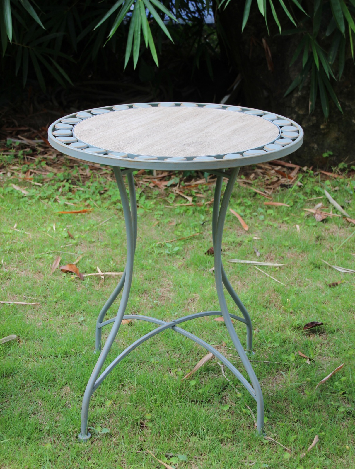 Gartentisch - grau-anthrazit - mit Mosaik