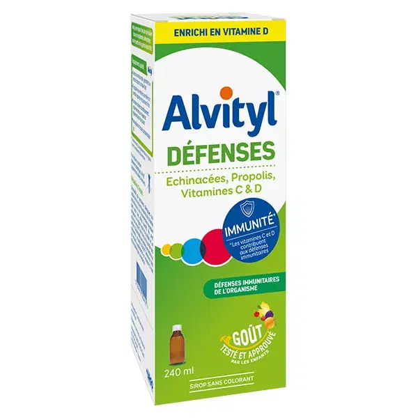 Alvityl - Xarope de Defesas com Equinácea, Própolis, Vitaminas C e D, indicado para crianças a partir de 3 anos, 240 ml