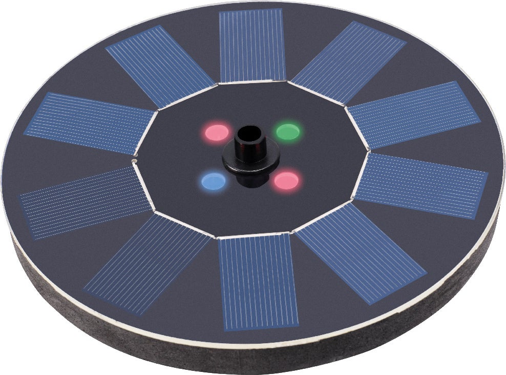 Lumineo solar fontein zwart D 16 H 3,5 cm