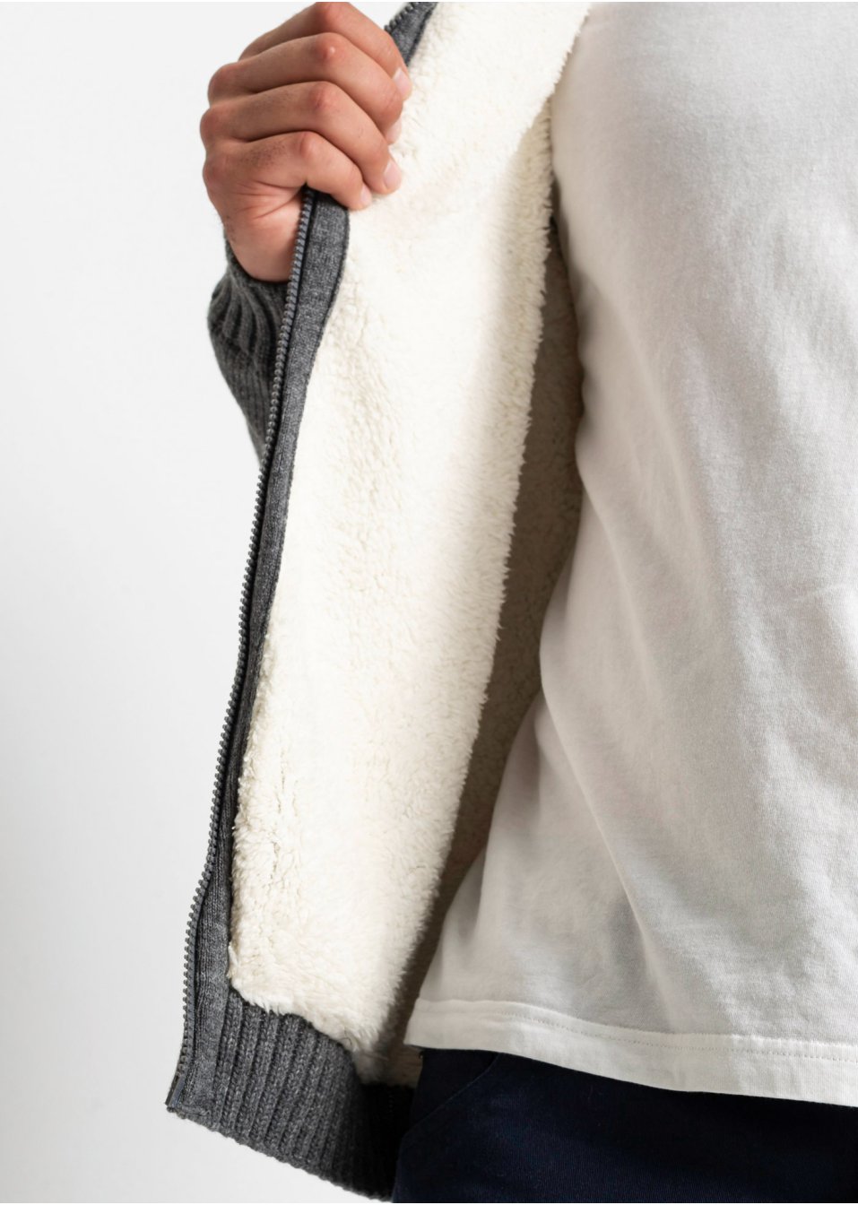 Gilet en maille norvégien avec doublure peluche