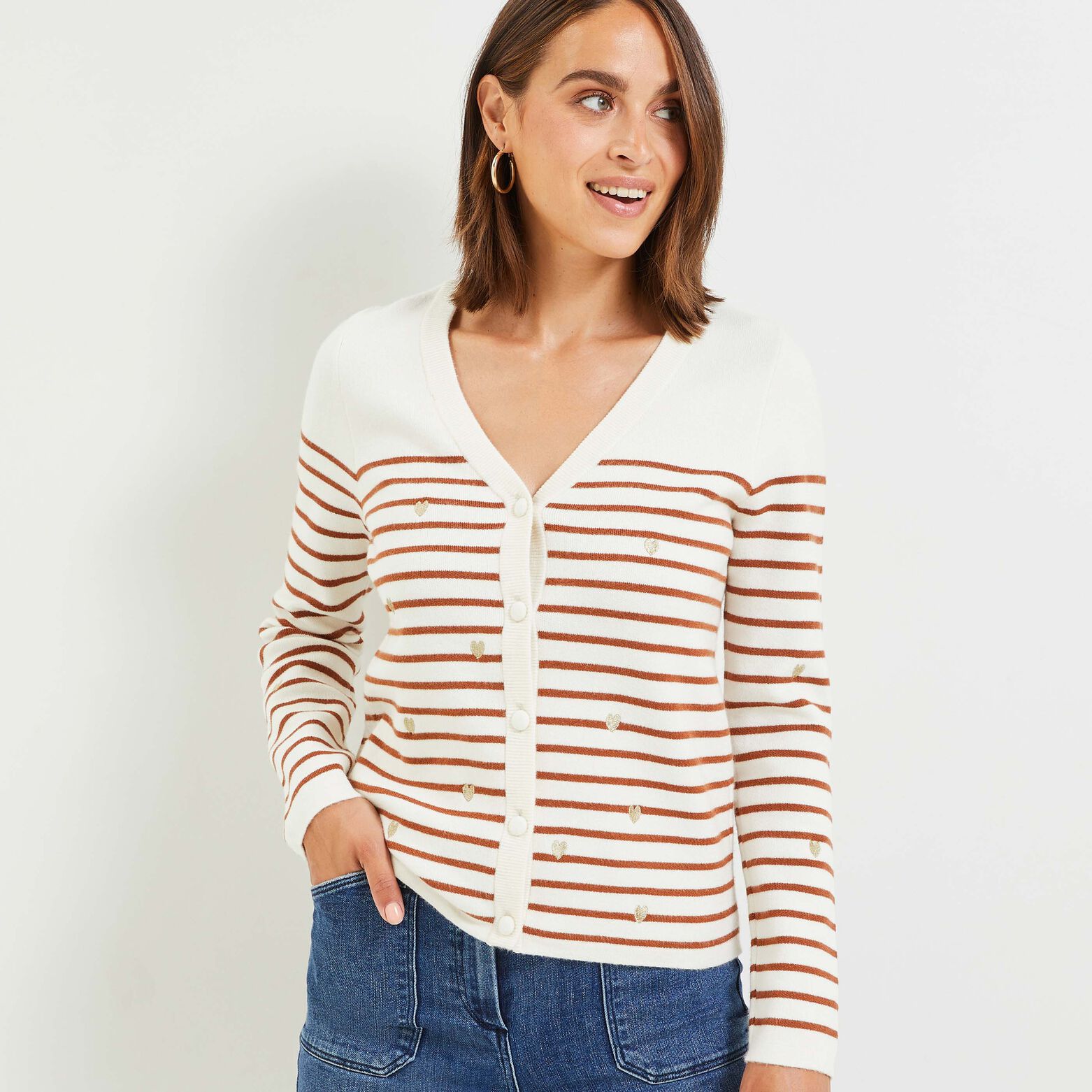 Pull rayé femme