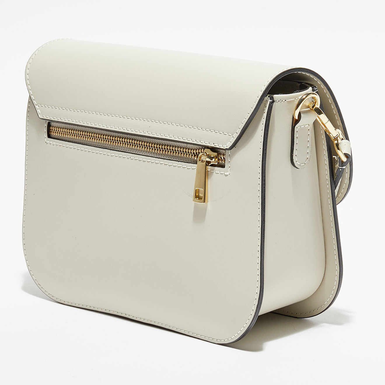 Christian Laurier Sac bandoulière en Cuir Roma beige - 15x24x8 cm