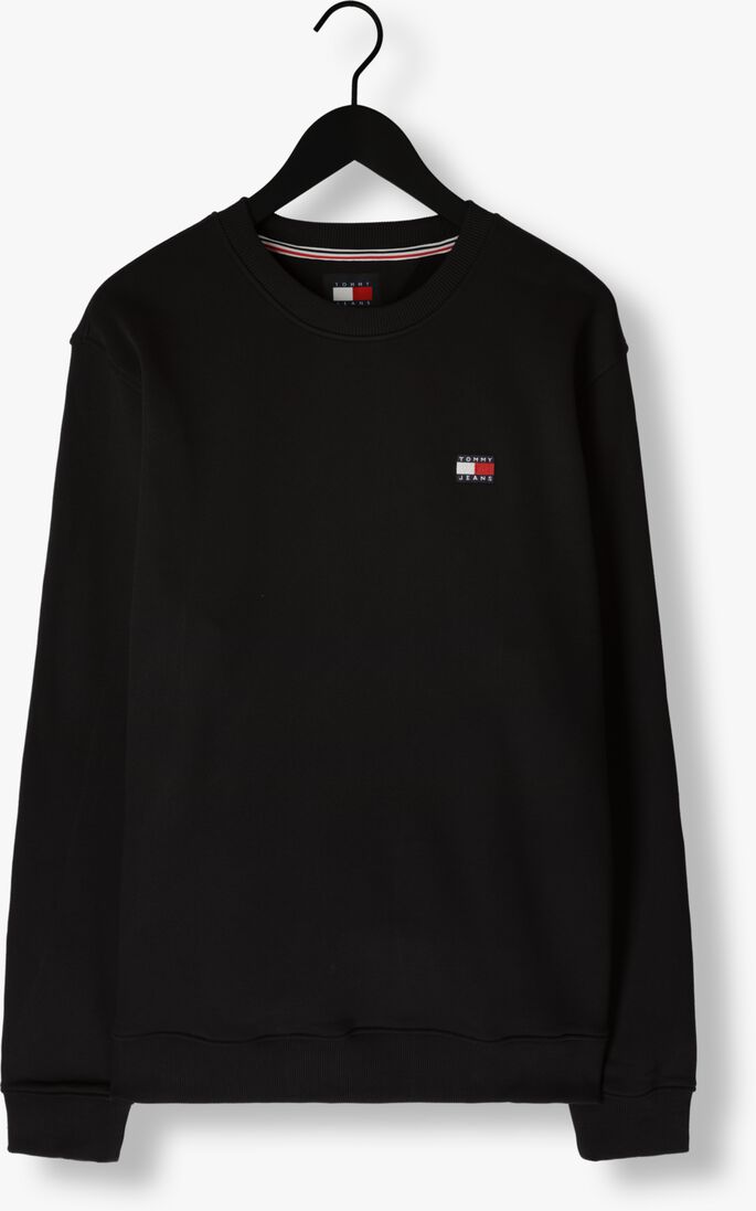 TOMMY JEANS zwarte tommy jeans trui tjm reg badge crew ext