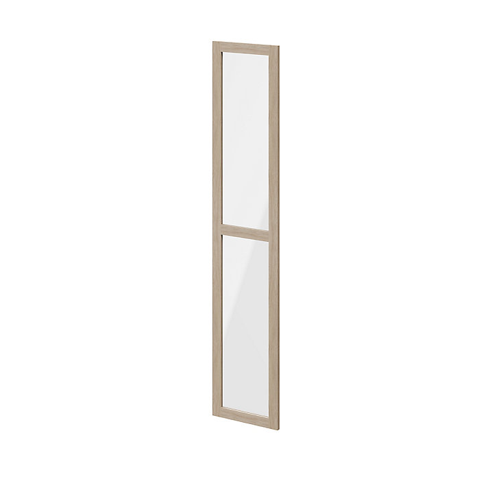 Porte battante effet chêne en verre GoodHome Atomia H. 187,2 x L. 37,2 cm