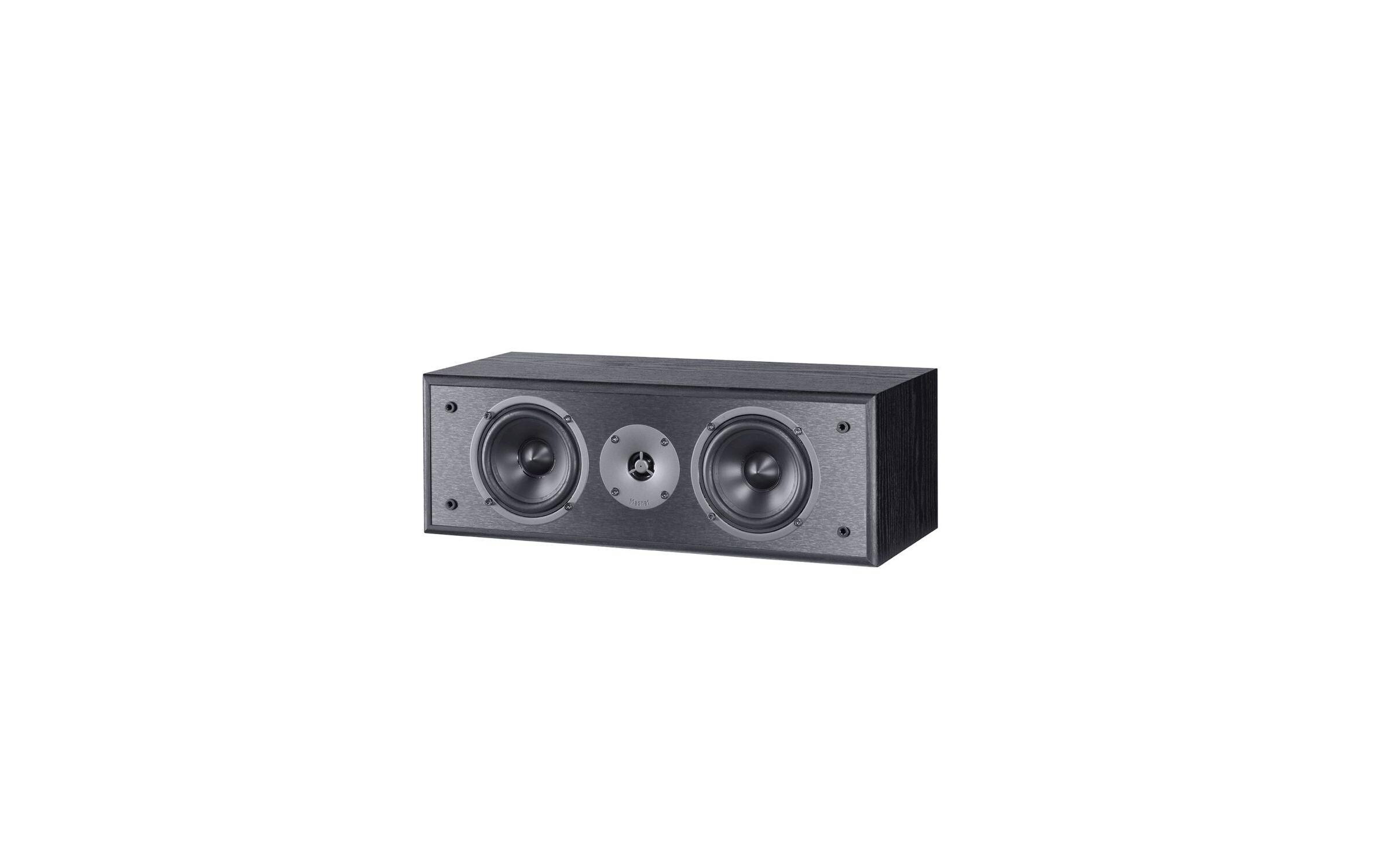 Center Lautsprecher Monitor S12C Schwarz<br>Kompakter 2-Wege Centerlautsprecher mit Doppelbass-Bestückung