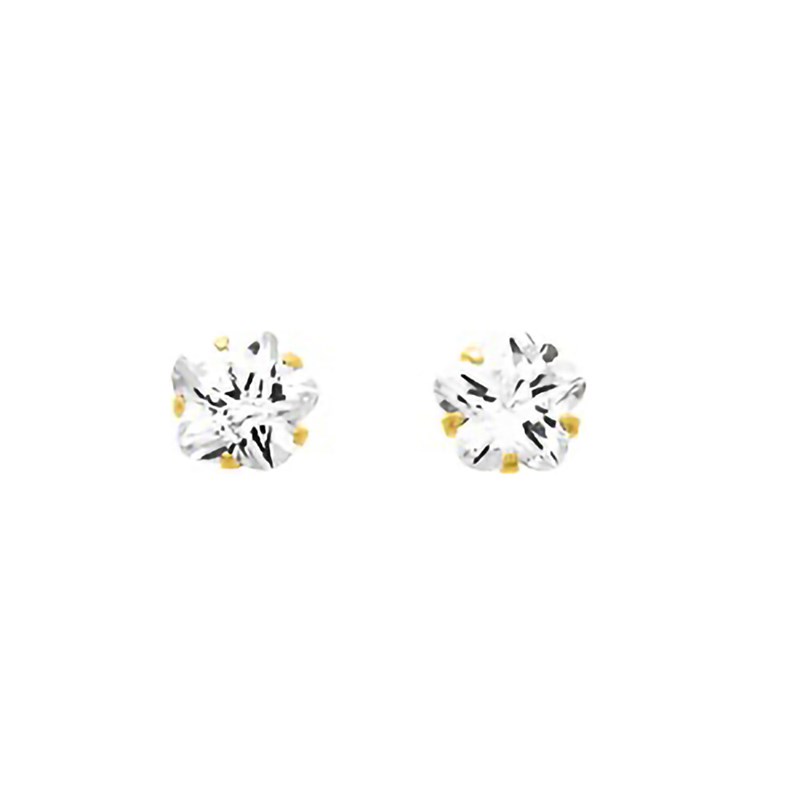 Boucles d'oreilles femme - Oxyde de zirconium - Or 18 Carats