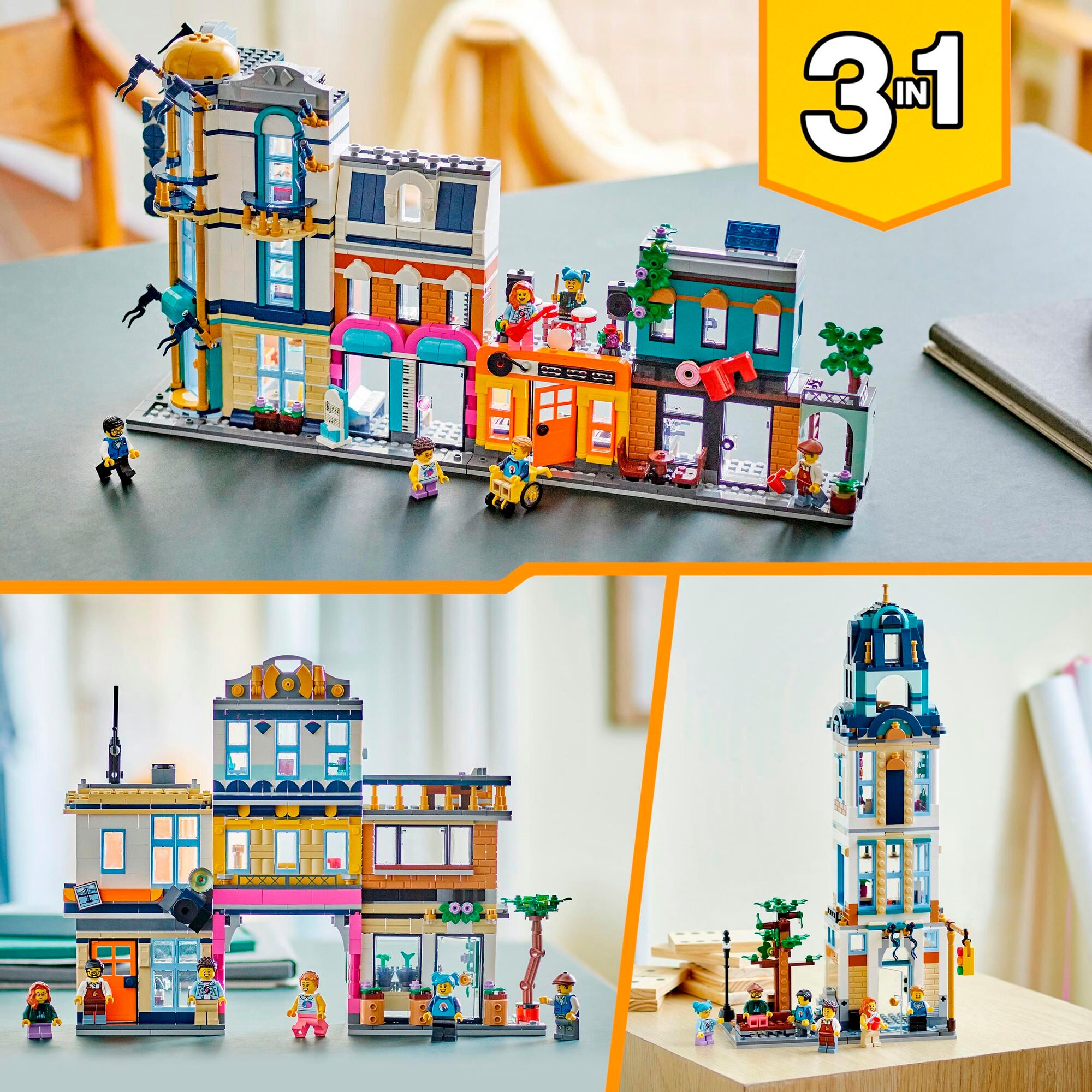 LEGO Konstruktionsspielzeug Creator 3-in-1 Hauptstraße