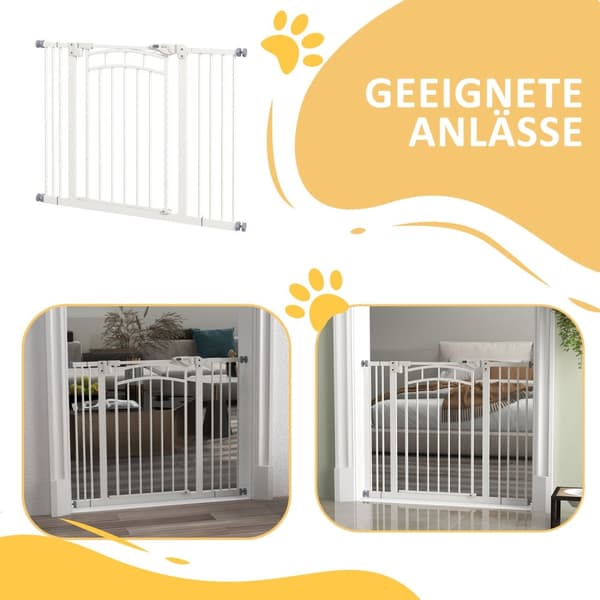 Hundedørportsperre Med Automatisk Lukkende Dør, 74-100 Cm, Skorsteinsvakt, Ingen Boring For Små Til Mellomstore Hunder