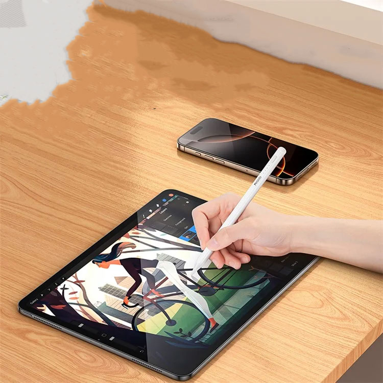 Kapazitiver Präziser Touch Pen Stylus Pencil für Apple iPad's - Weiss