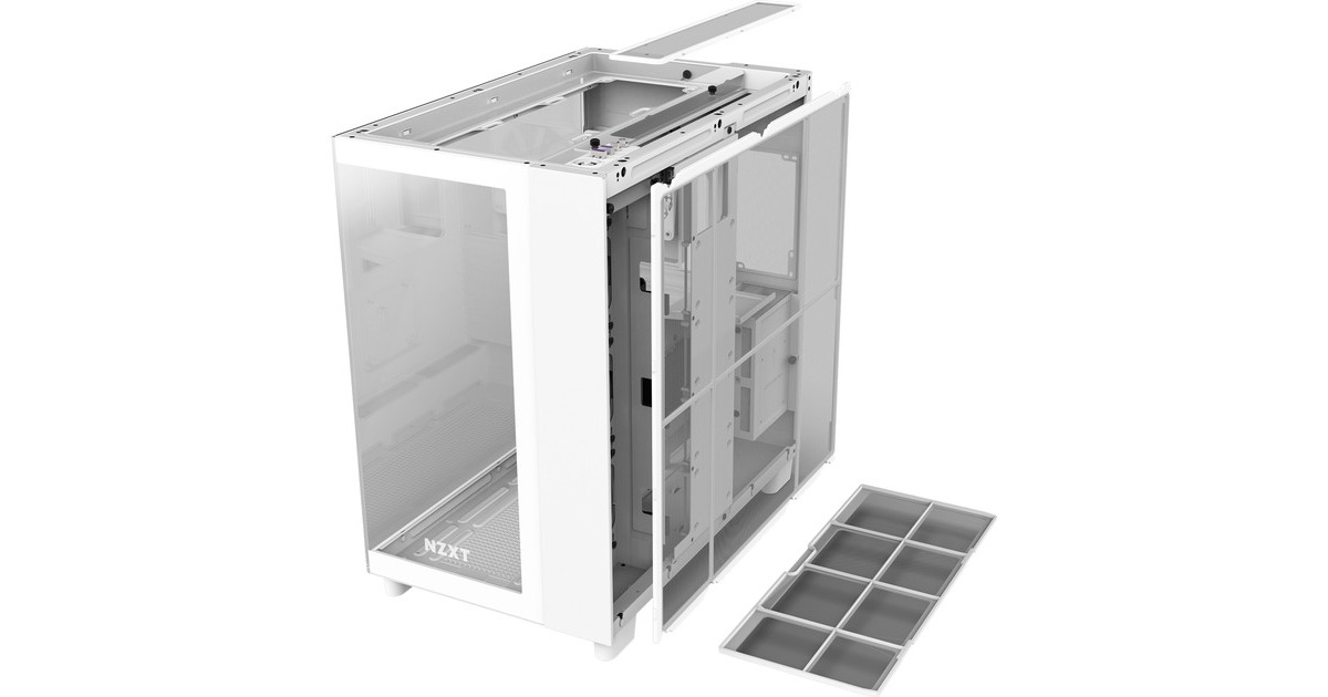 NZXTH9 Elite midi tower behuizing  (Wit | 2x USB-A | 1x USB-C | RGB | Tempered Glass)