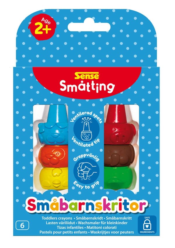 Fargestifter for de minste Småtting 6 stk. Sense