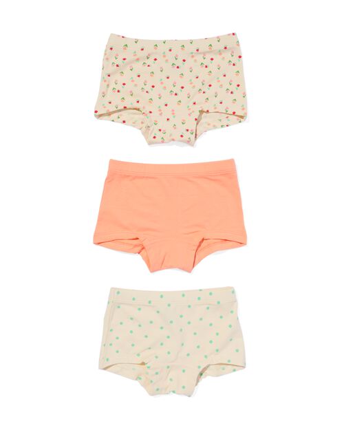 3 boxers enfant coton stretch rose pâle