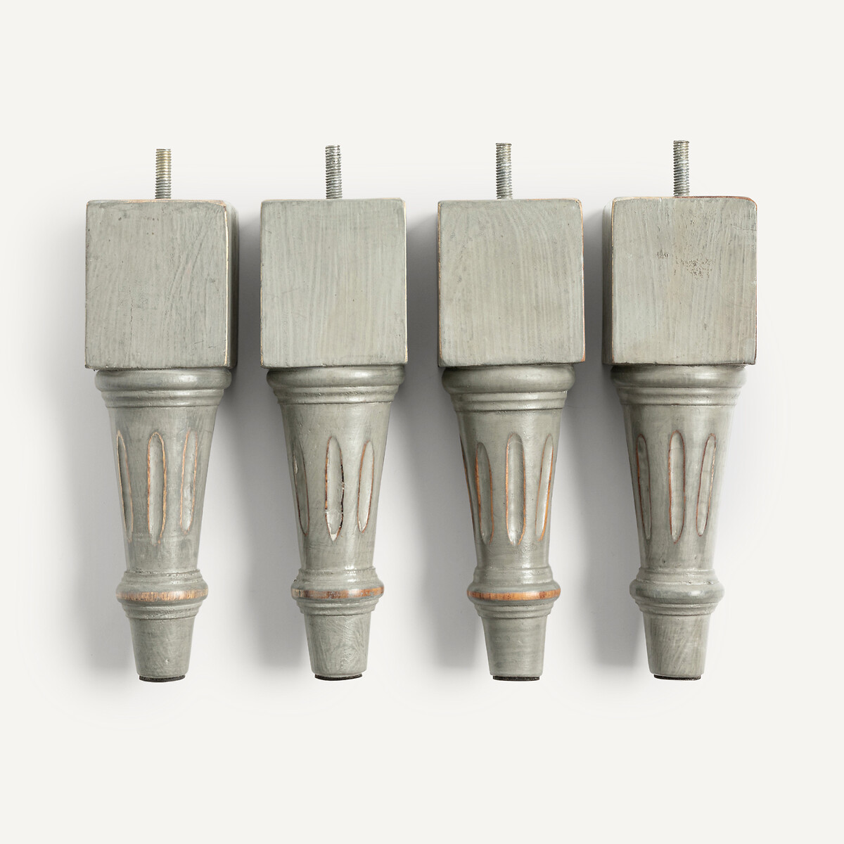 AM.PM<br>Conjunto de 4 pés esculpidos para base de cama