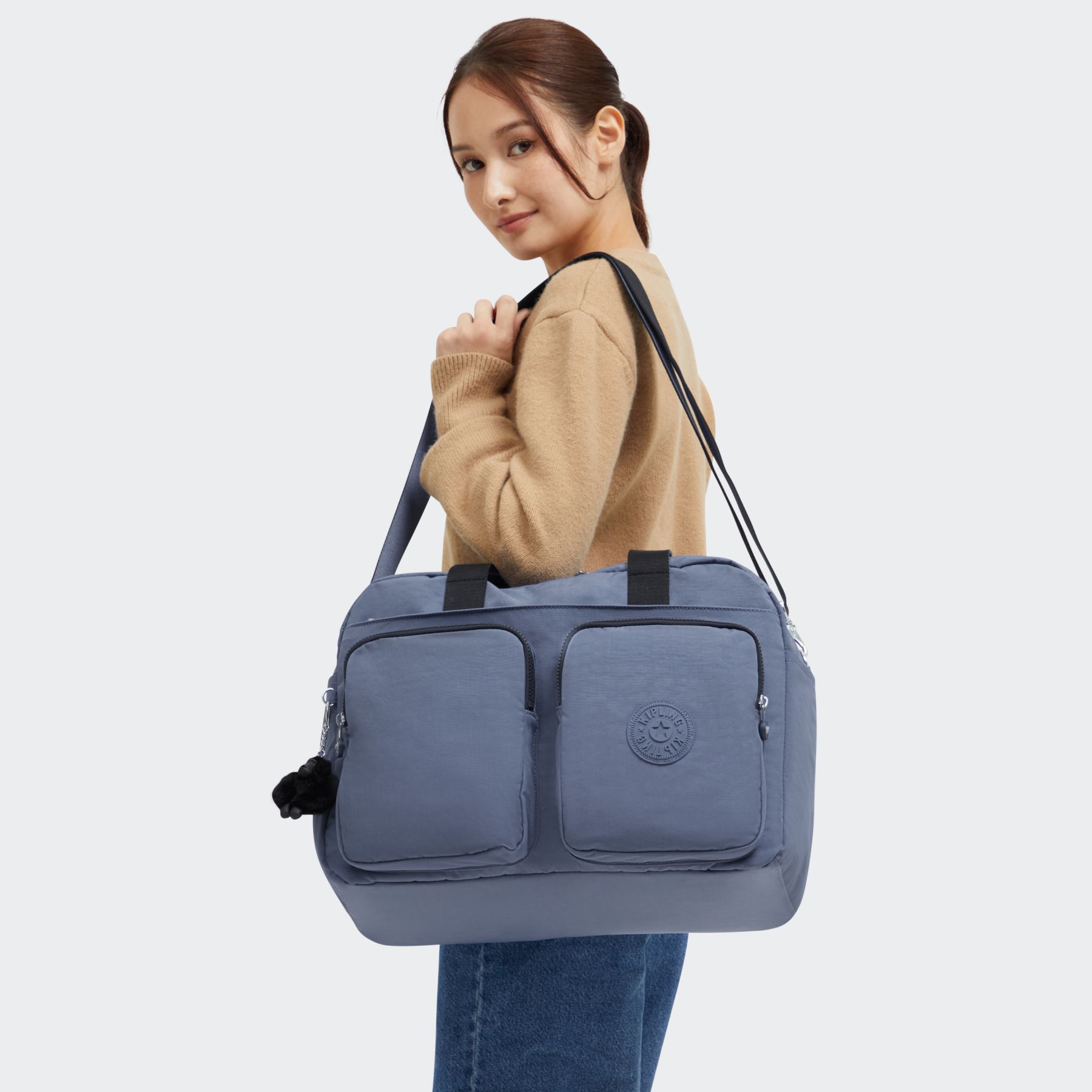 DEFEA XL Sac de voyage de taille moyenne pour le week-end avec compartiment pour ordinateur portable - Blue Lover