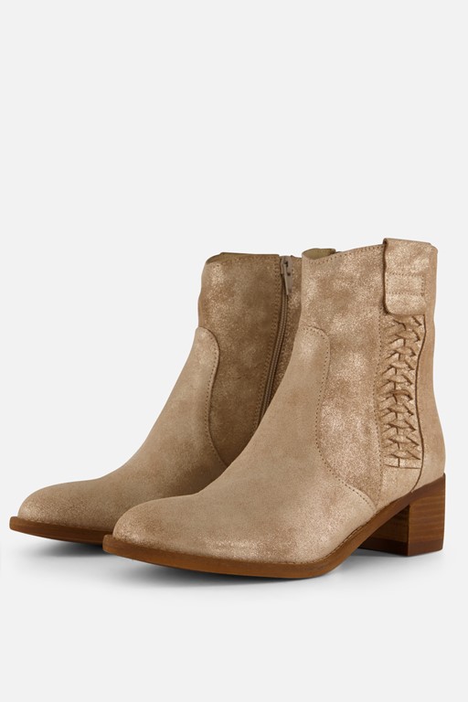 Aqa Enkellaarsjes beige Suede