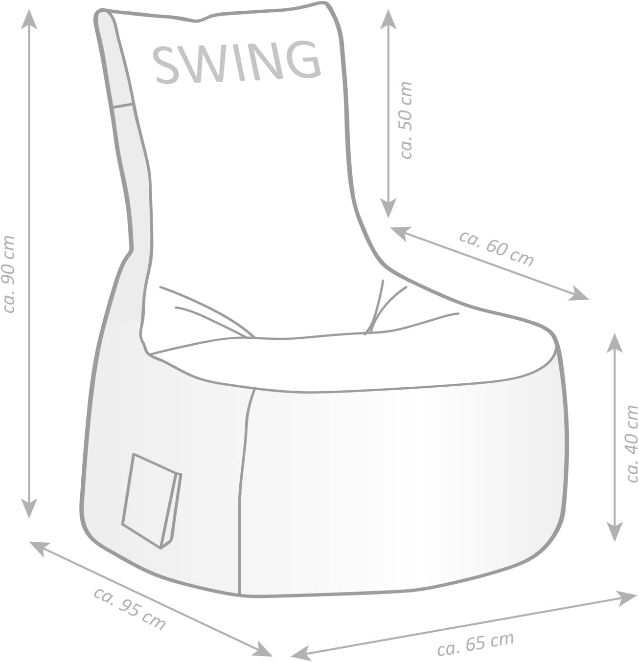 MAGMA Sitting Point Sitzsack Swing VIP BVB Borussia Dortmund
