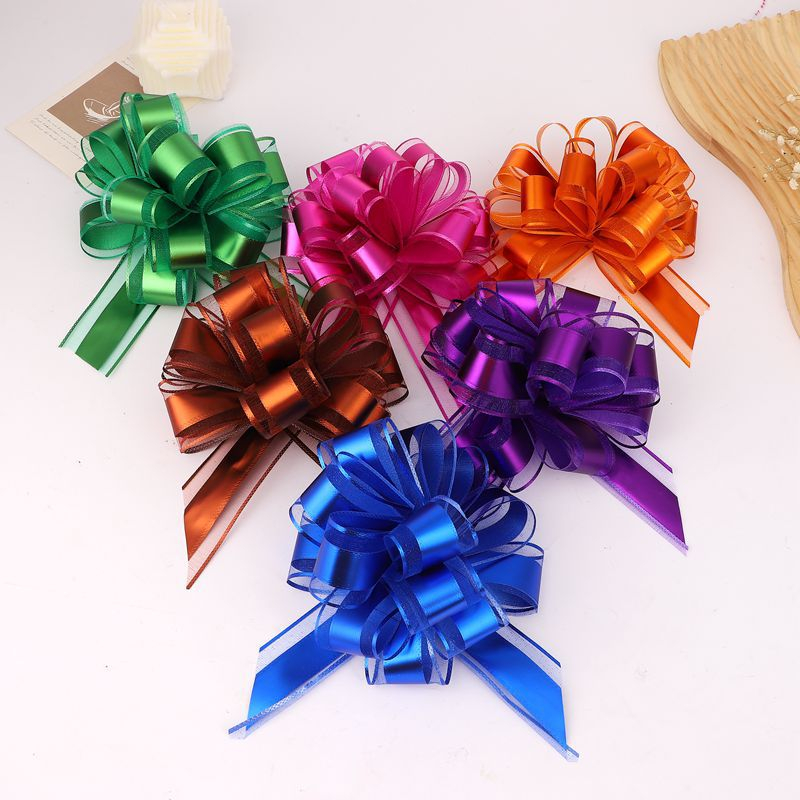 (20er Set) 16cm  Wiederverwendbare Geschenk Maschen Deko Zug Schleifen - Assortiert