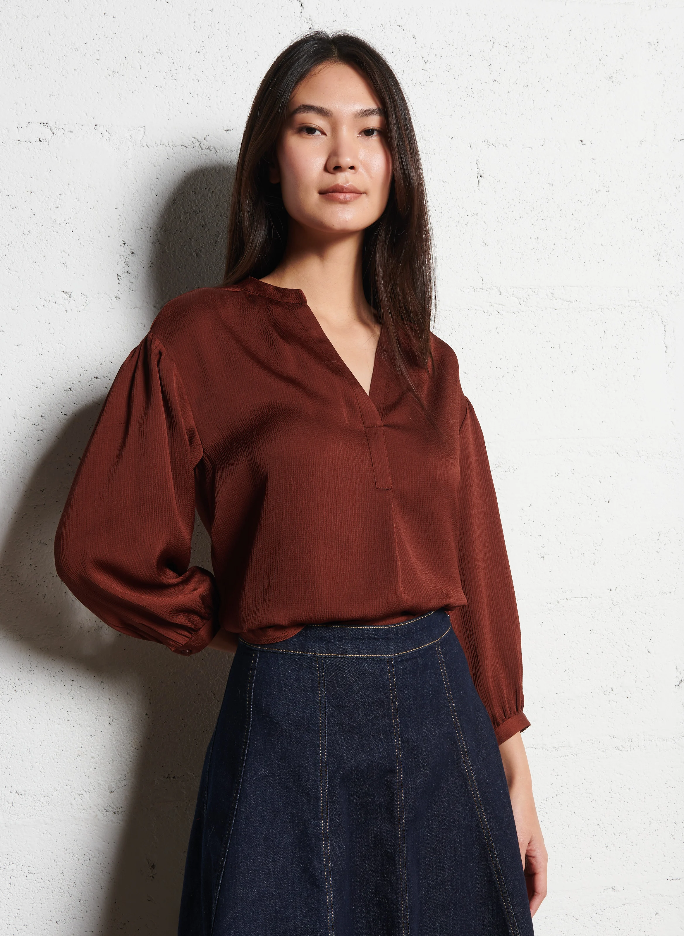 BRADY - Blouse fluide | Marron