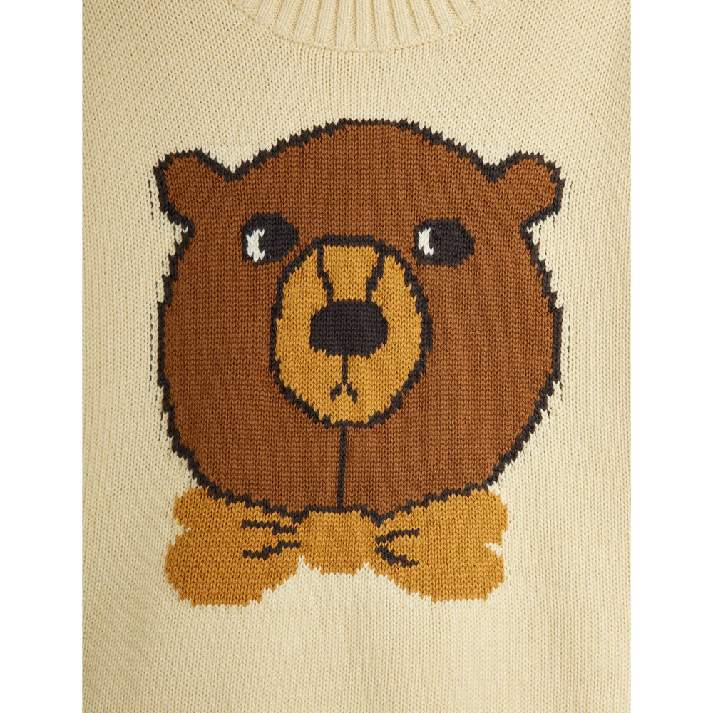 Køb Mini Rodini Off-white Bjørn Intarsia Strik Sweater