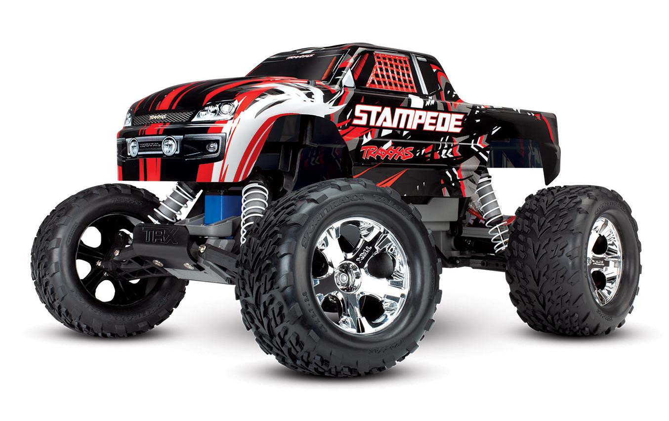 Monster Truck Stampede 2WD, Rot , ARTR, 1:10<br>Monstertruck mit Heckantrieb und 550er Bürstenmotor