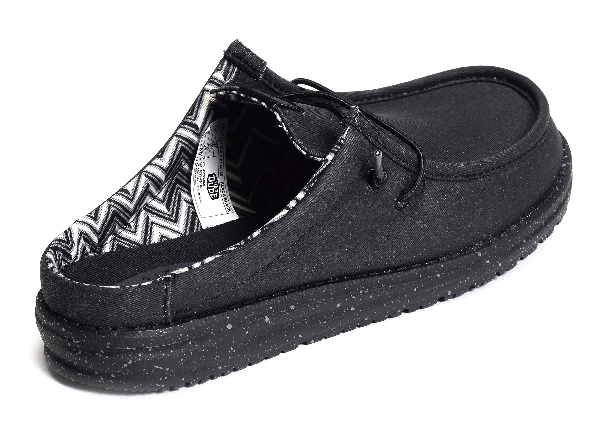 Wally slip canvas noir