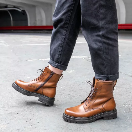 Bottines COGNAC SINEQUANONE