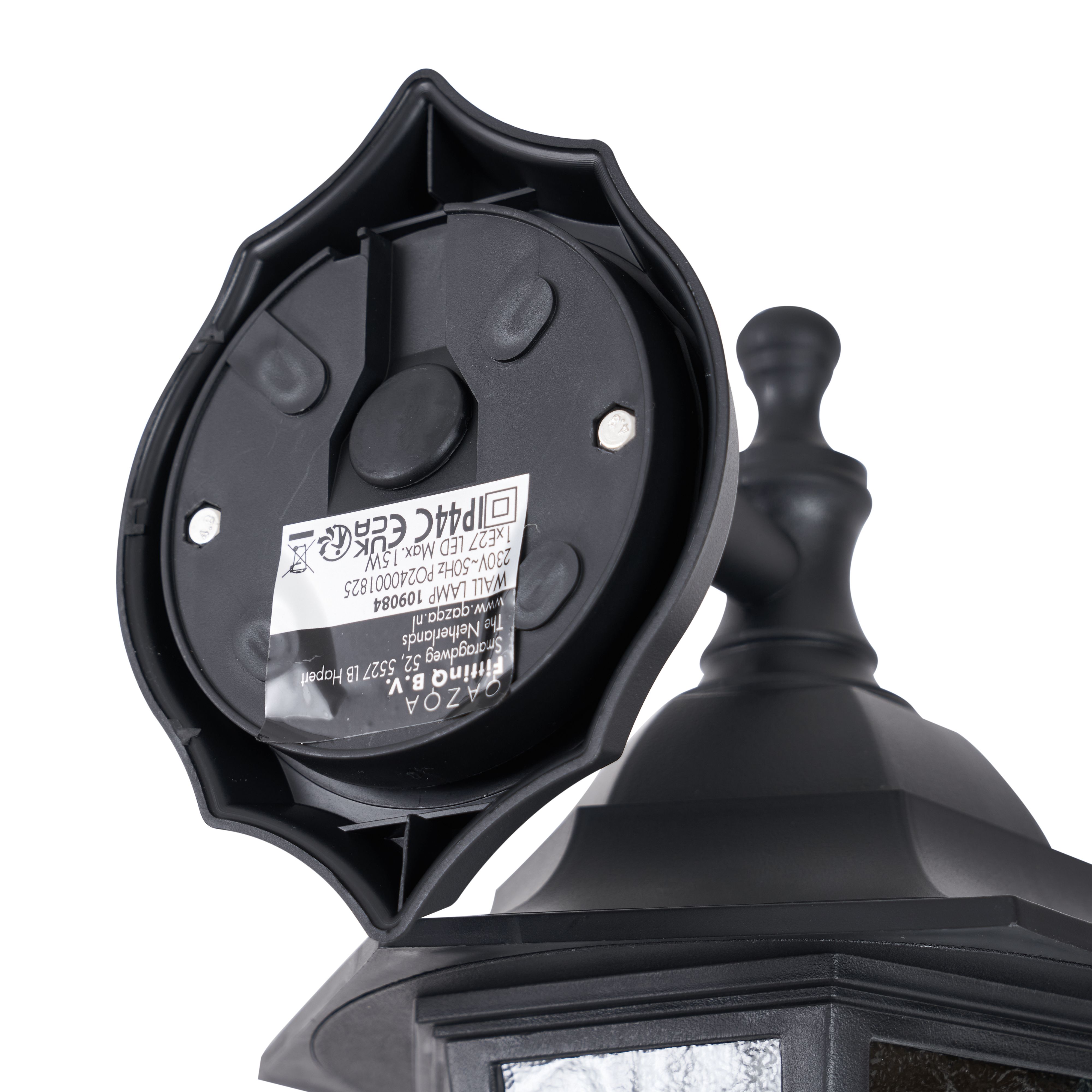 Klassieke buiten wandlamp zwart IP44 - New Haven Hammered