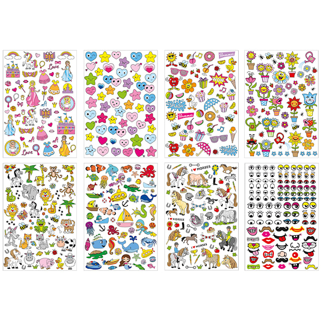 Stickers Mega Set Prinsesse 500 stk, Playbox