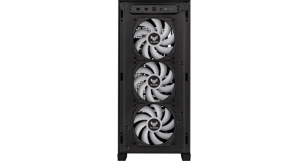 ASUSTUF Gaming GT302 ARGB midi tower behuizing  (Zwart | 2x USB-A | 1x USB-C | RGB | Tempered Glass)