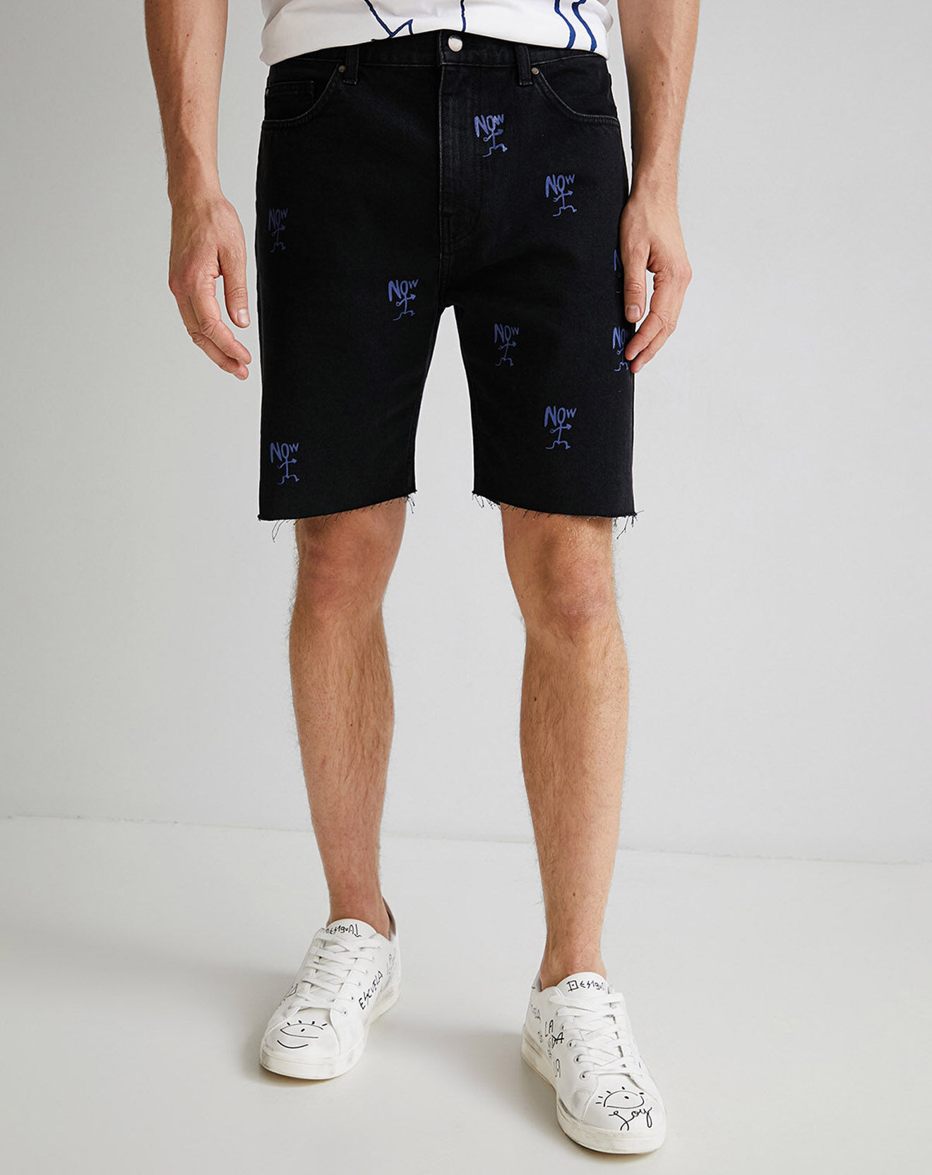 Desigual Short en jean Hugo noir
