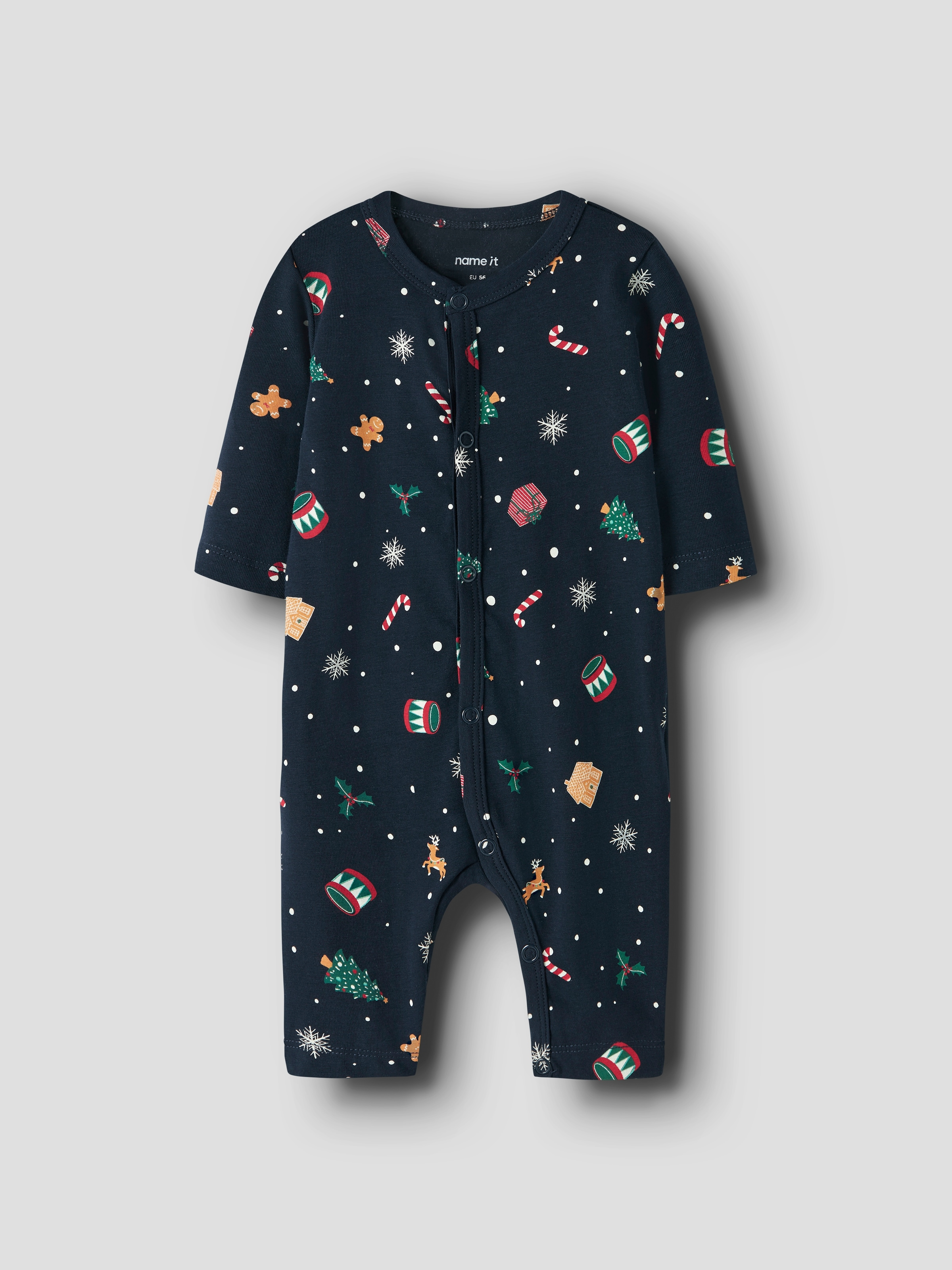 Name It Strampler »NBNVISMAS LS NIGHTSUIT«, mit Weihnachtsmotiv
